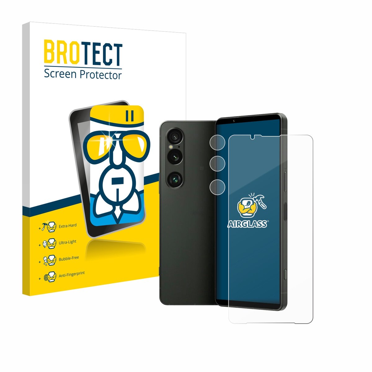 Screenprotector voor Sony Xperia 1 VI (Voor+Camera) Beschermglas transparant