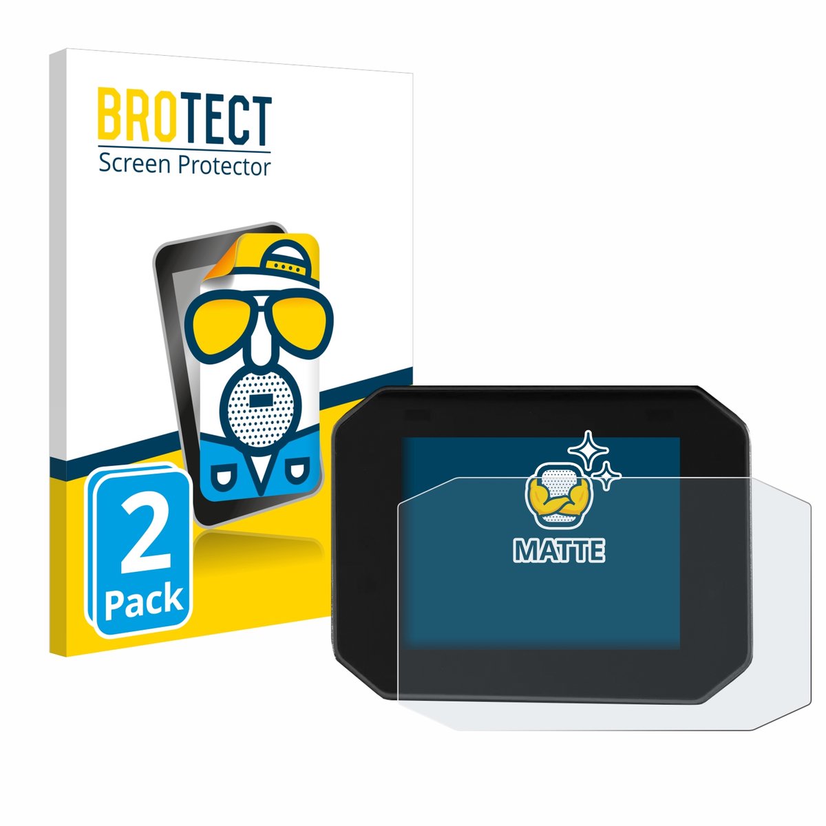 BROTECT - Screenprotector voor Moto Guzzi Stelvio 2024 - Folie Beschermfolie matte 2 Stuks