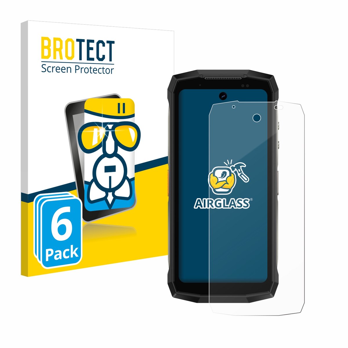 Screenprotector 6 Stuks voor Ulefone Armor Mini 20 Pro Beschermglas transparant