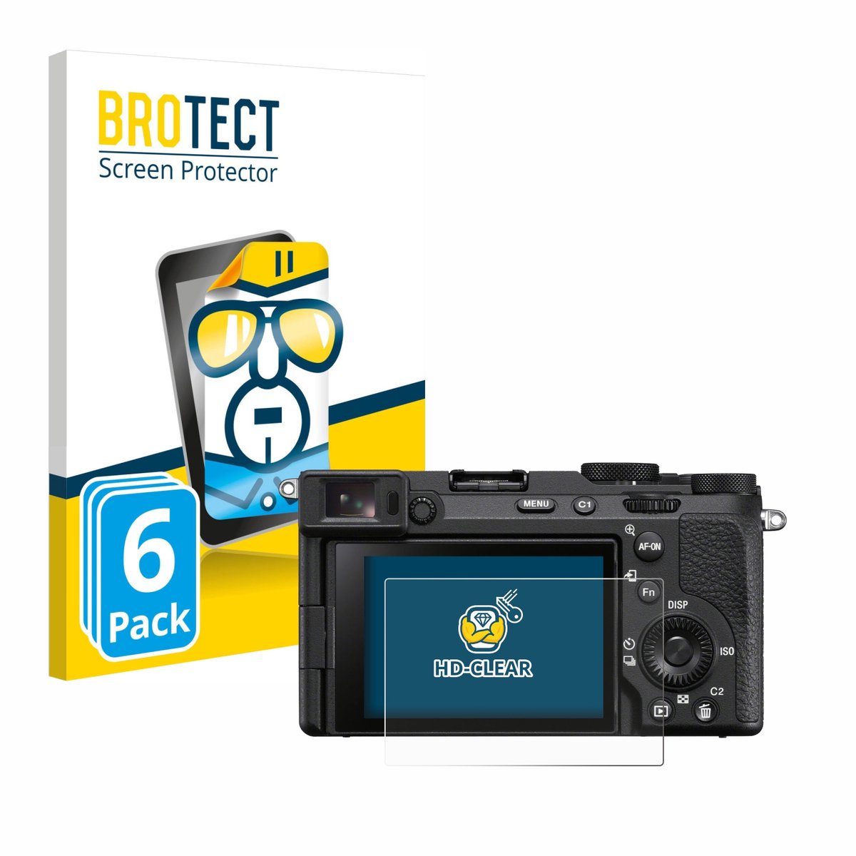 BROTECT - Screenprotector voor Sony Alpha 7CR - Folie Beschermfolie transparant 6 Stuks