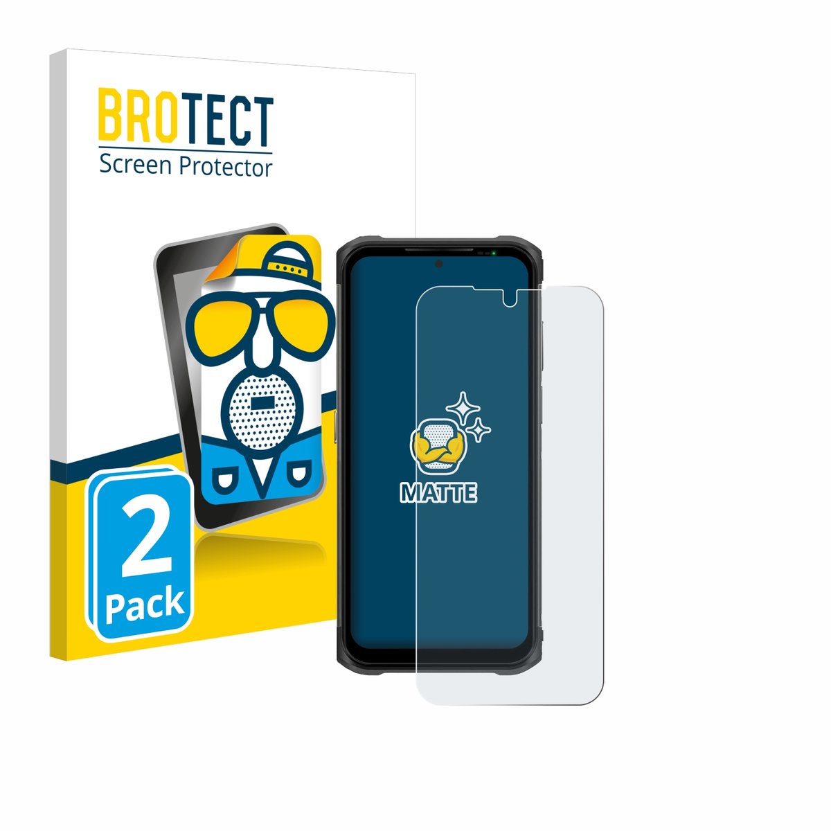 BROTECT - Screenprotector voor Ulefone Armor 12S - Folie Beschermfolie matte 2 Stuks