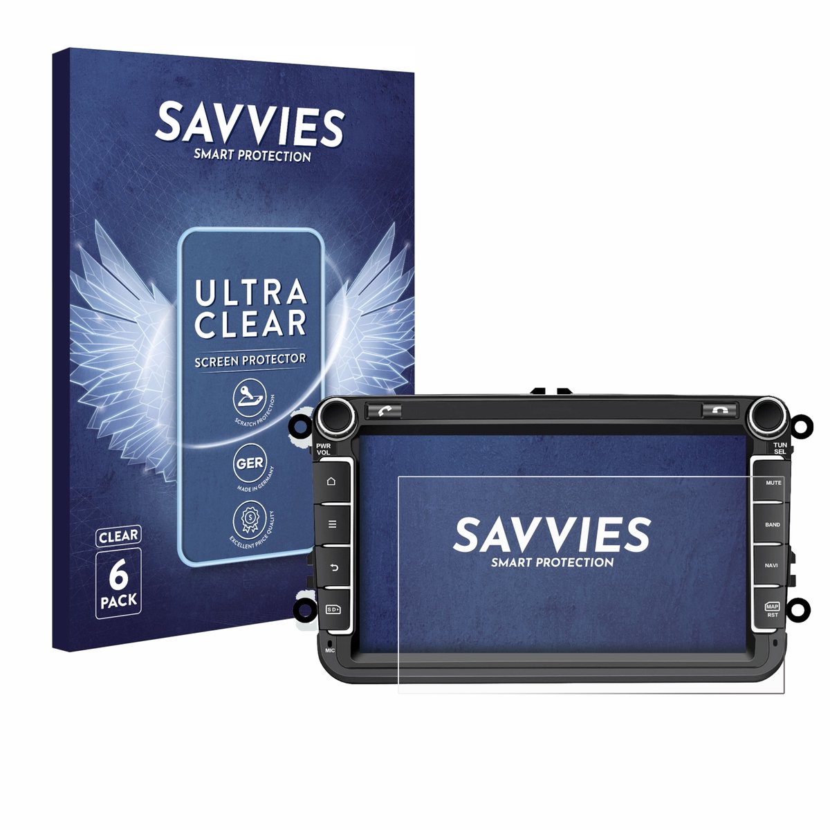 Savvies - Screenprotector voor M.I.C. AV8V7-Lite - Folie Beschermfolie transparant 6 Stuks