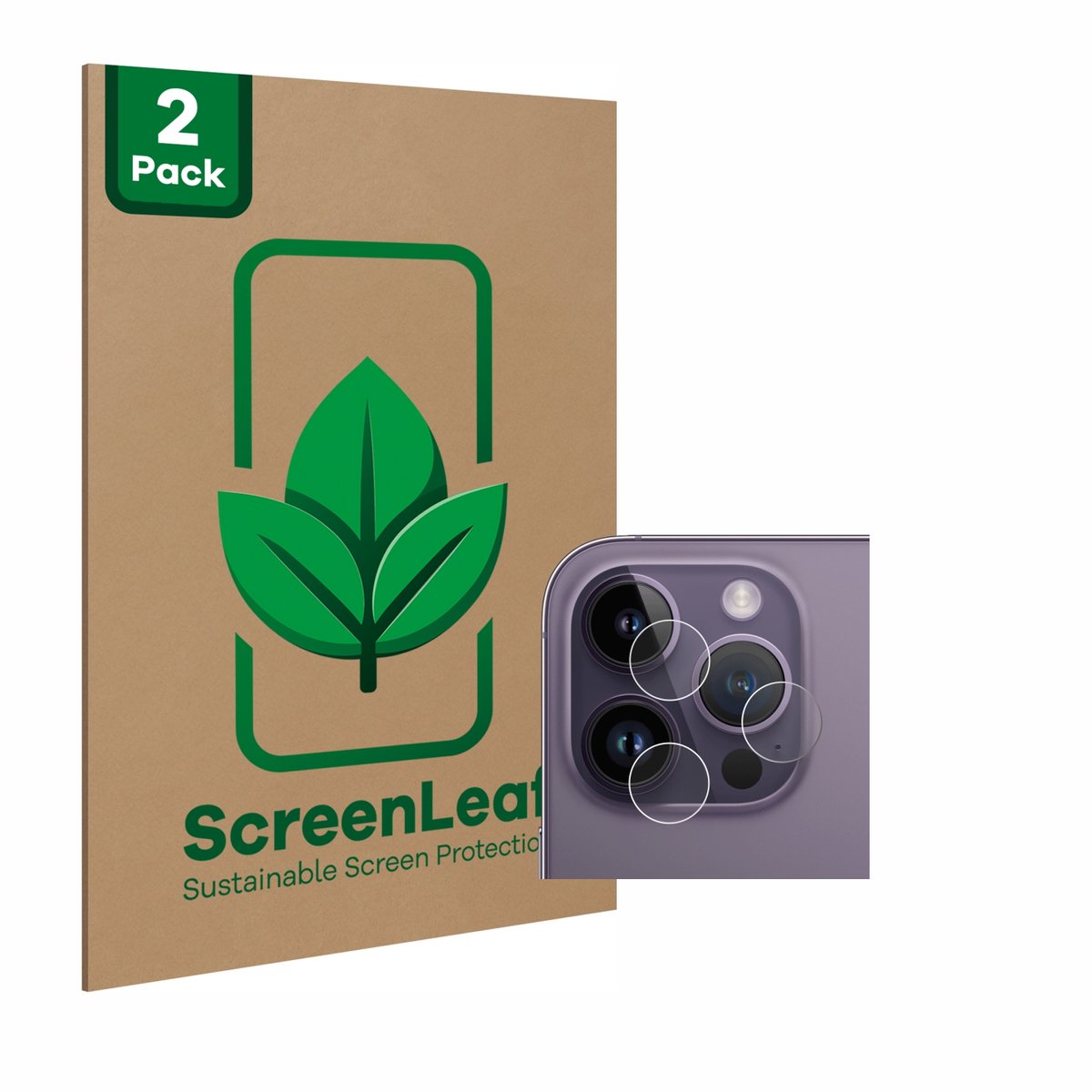 2 Stuks Screenprotector voor Apple iPhone 14 Pro (ALLEEN Camera Lens) - Hoogwaardige Beschermfolie transparant