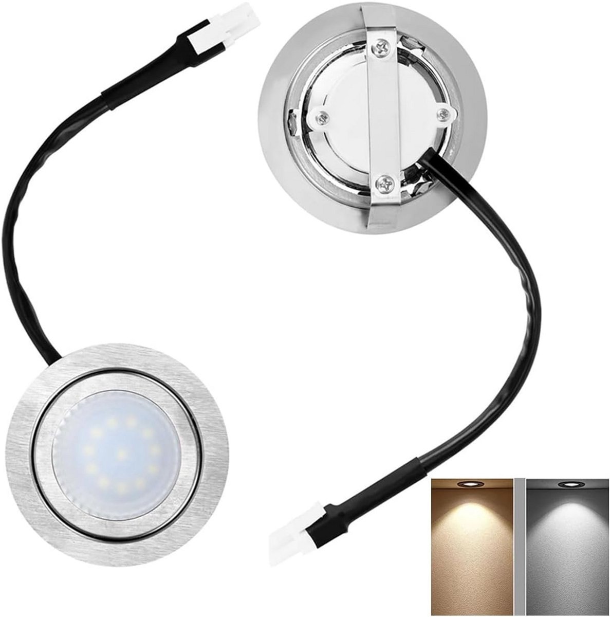 2 stuks LED Afzuigkaplamp Vervanging - Universele Montage 6cm - Warm Wit Licht