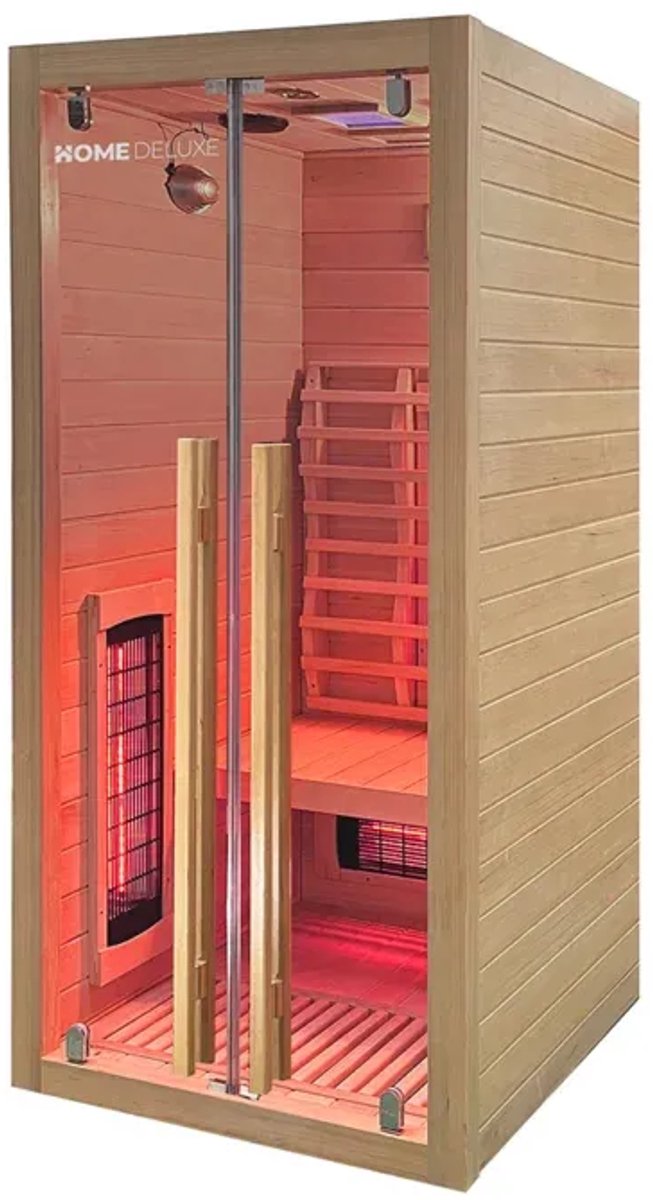 Infrarood Sauna Sonora – 1 Persoon – 90 x 90 x 190 cm – HemlocktanneI – S