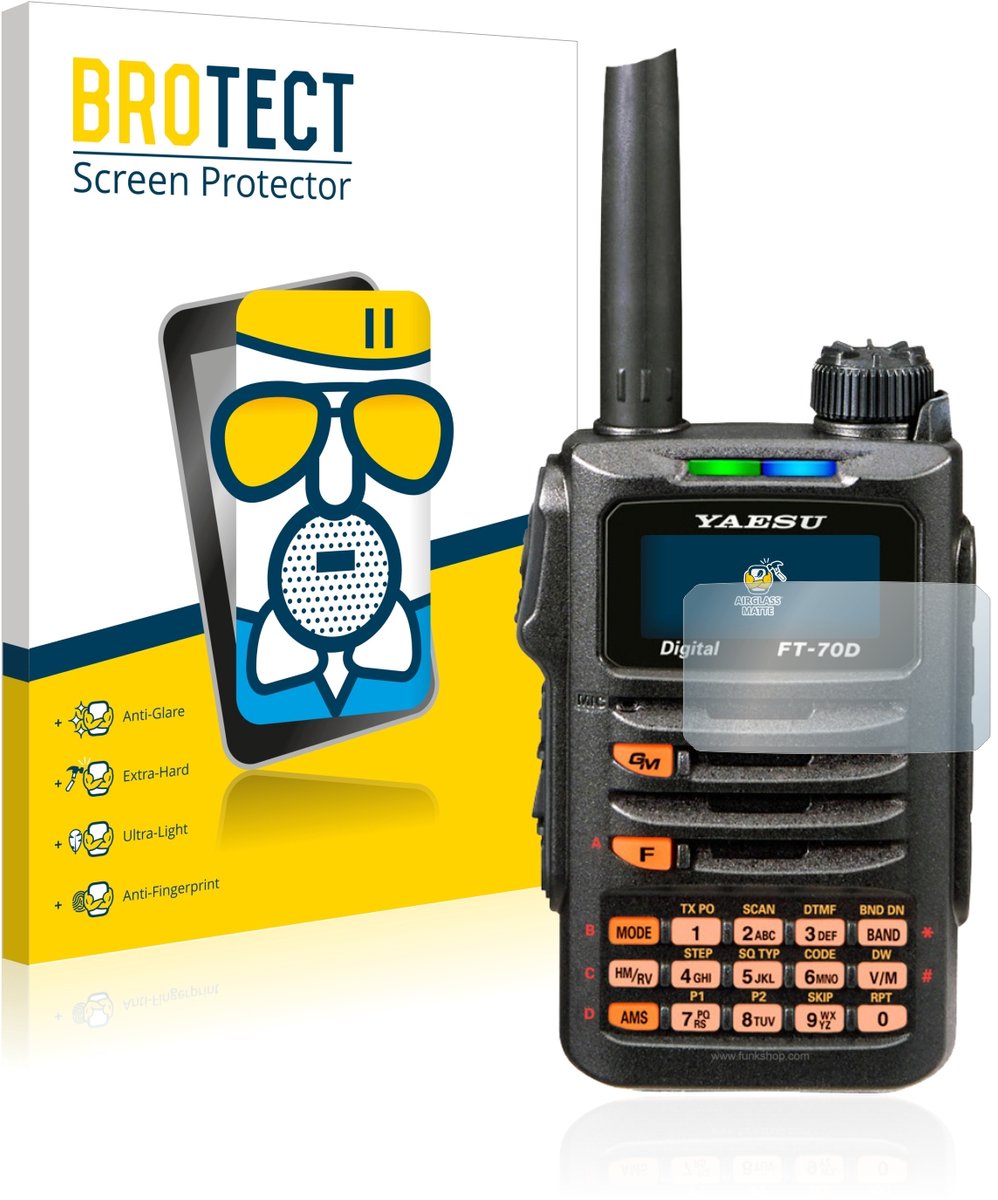 BROTECT - Screenprotector voor Yaesu FT-70DR - Folie Beschermfolie Beschermglas matte