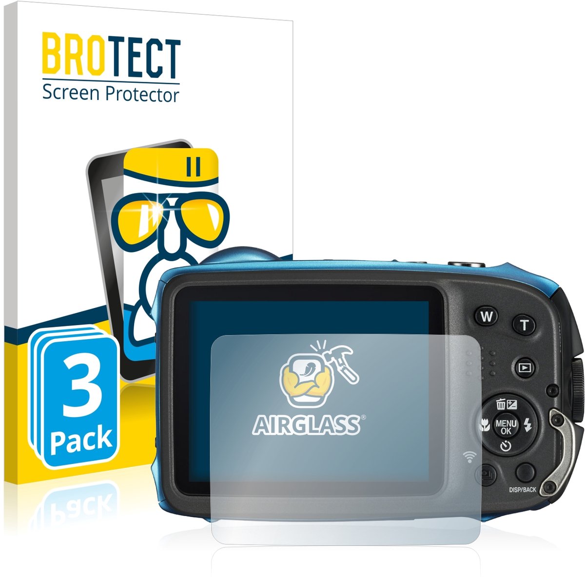 Screenprotector 3 Stuks voor Fujifilm FinePix XP140 Beschermglas transparant