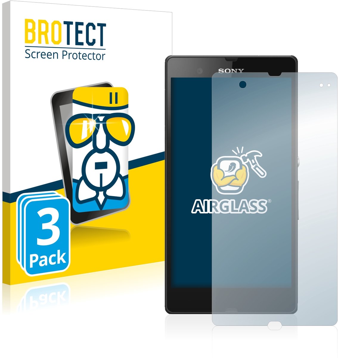 Screenprotector 3 Stuks voor Sony Xperia Z C6602 C6603 Beschermglas transparant