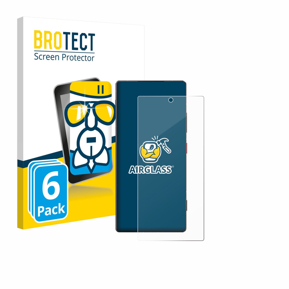 Screenprotector 6 Stuks voor ZTE Nubia Z80 Ultra Beschermglas transparant