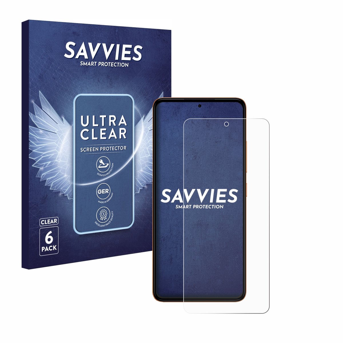 Savvies - Screenprotector voor HMD Pulse - Folie Beschermfolie transparant 6 Stuks