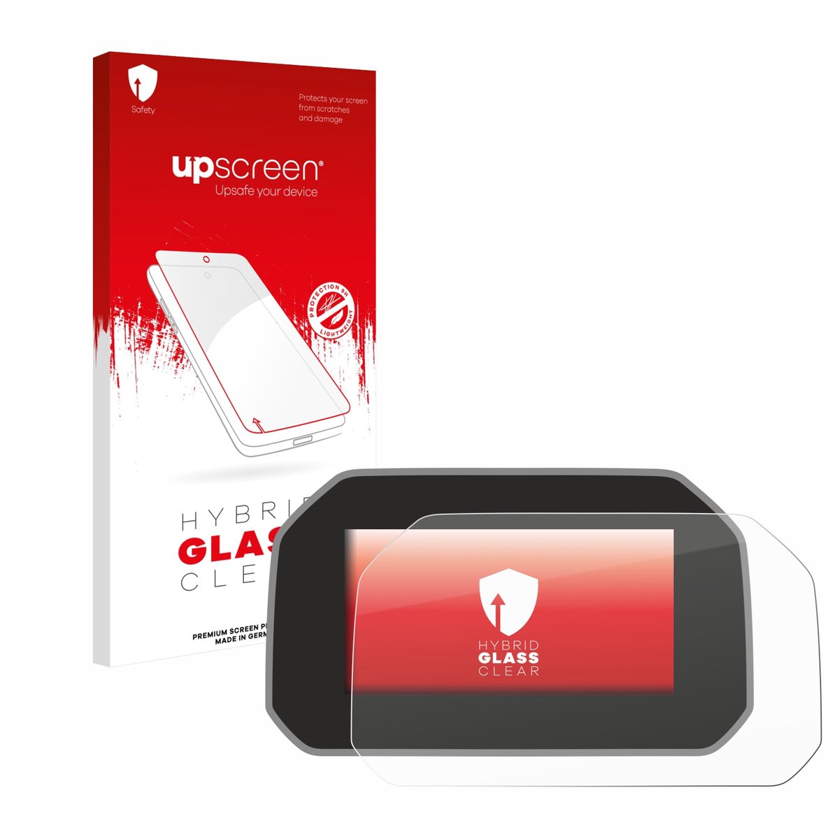 upscreen - Screenprotector voor BMW R 1250 GS Adventure Connectivity TFT 6.5" - Folie Beschermfolie Beschermglas transparant