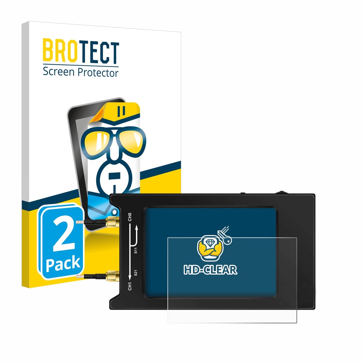 BROTECT - Screenprotector voor NanoVNA H4 - Folie Beschermfolie transparant 2 Stuks