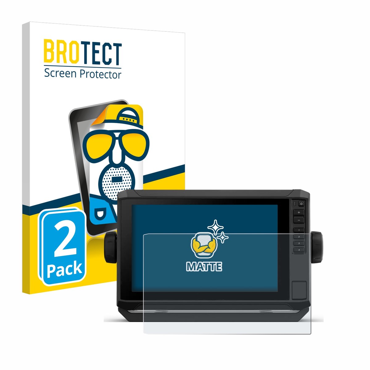 BROTECT - Screenprotector voor Garmin ECHOMAP UHD2 9" - Folie Beschermfolie matte 2 Stuks