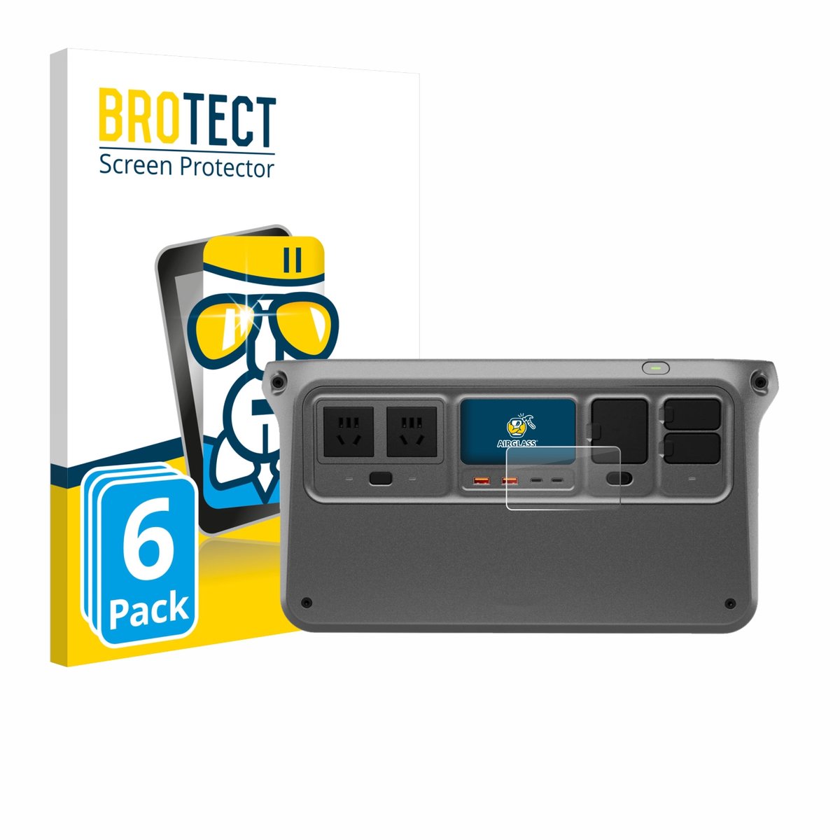 Screenprotector 6 Stuks voor DJI Power 1000 V2 Beschermglas transparant