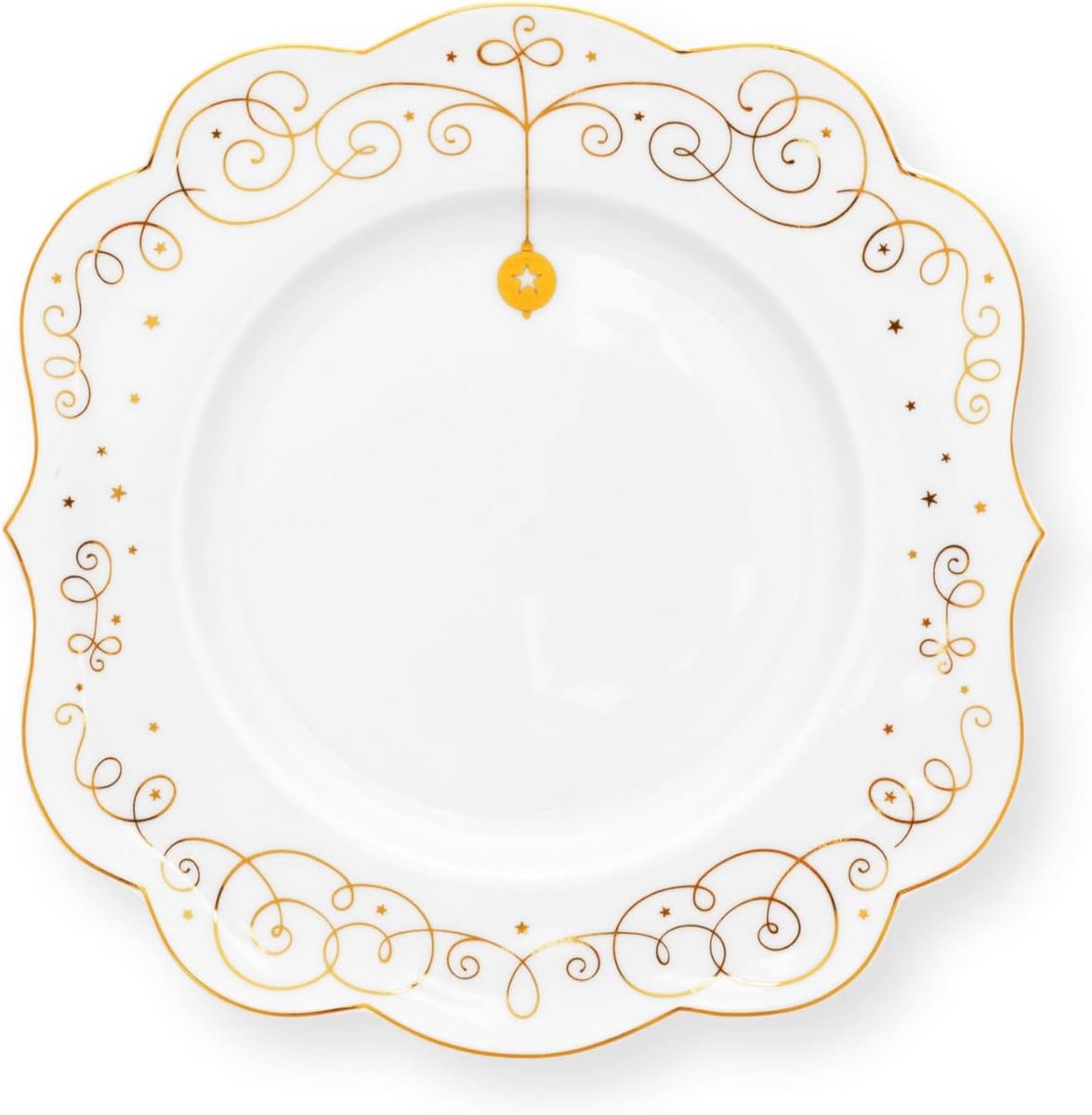 Broodbord Wit 17 cm - Serviesgoed met Elegant Winter Design