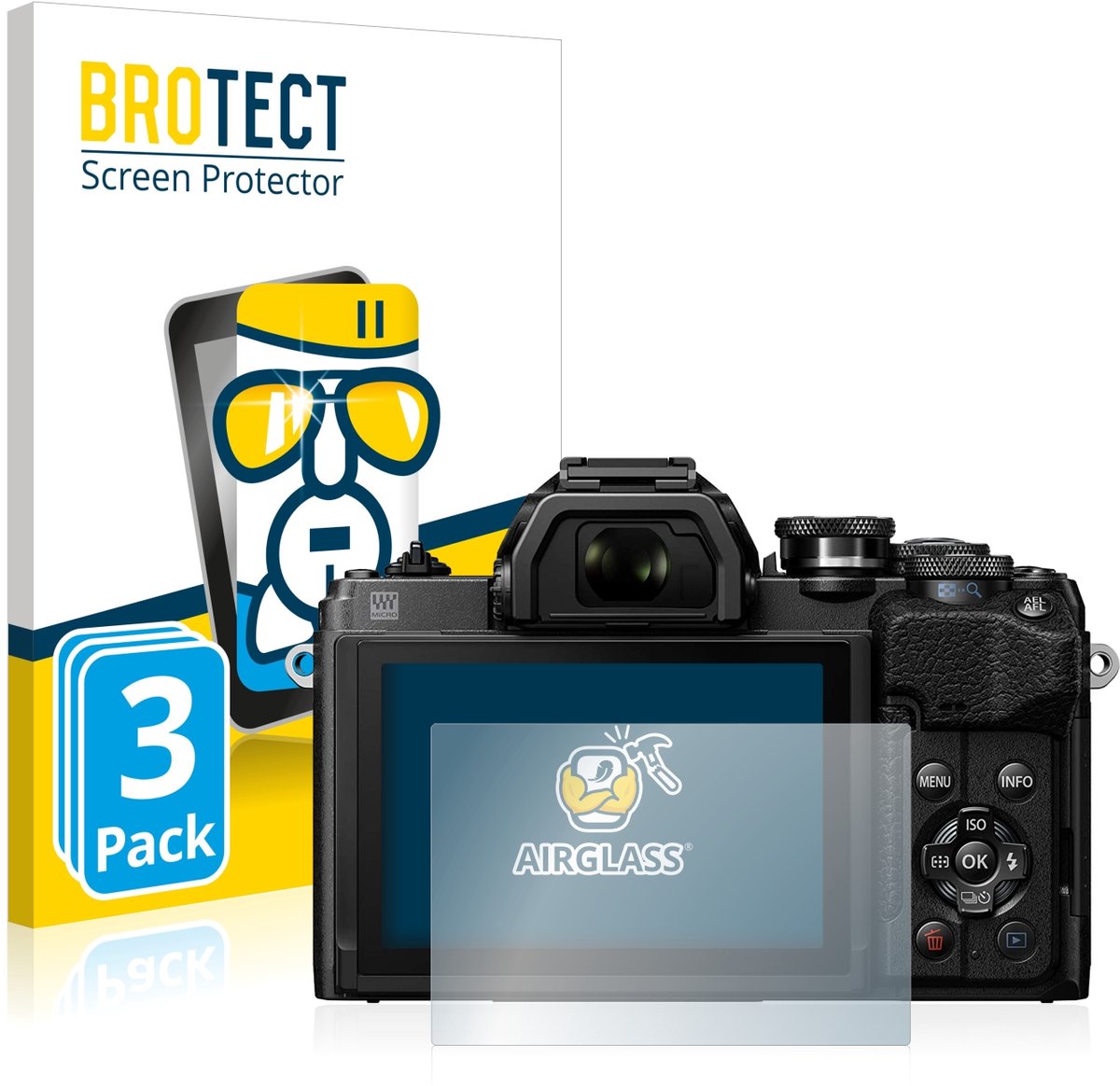Screenprotector 3 Stuks voor Olympus OM-D E-M10 Mark IV Beschermglas transparant