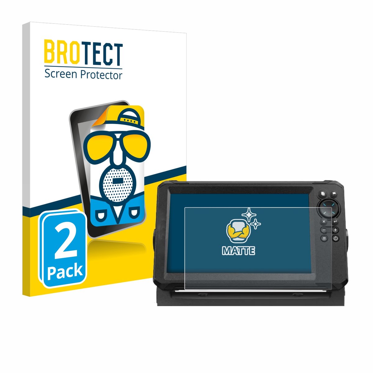 BROTECT - Screenprotector voor Lowrance Eagle 9 - Folie Beschermfolie matte 2 Stuks