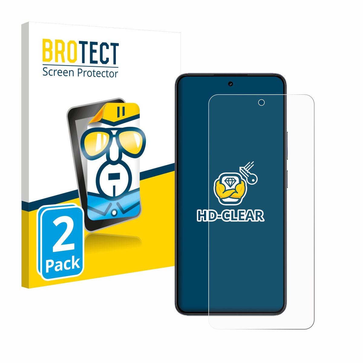 BROTECT - Screenprotector voor realme 14T - Folie Beschermfolie transparant 2 Stuks