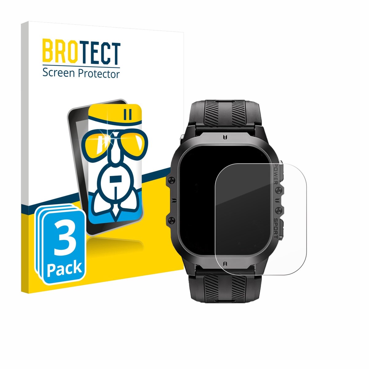 Screenprotector 3 Stuks voor Oukitel BT20 1.96" Beschermglas transparant