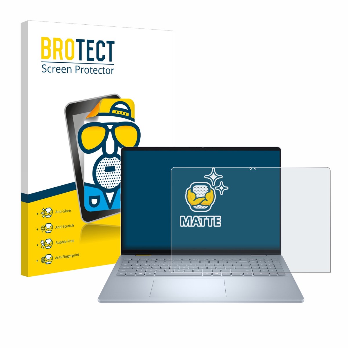BROTECT - Screenprotector voor Dell 16 Plus-2-in-1 - Folie Beschermfolie matte