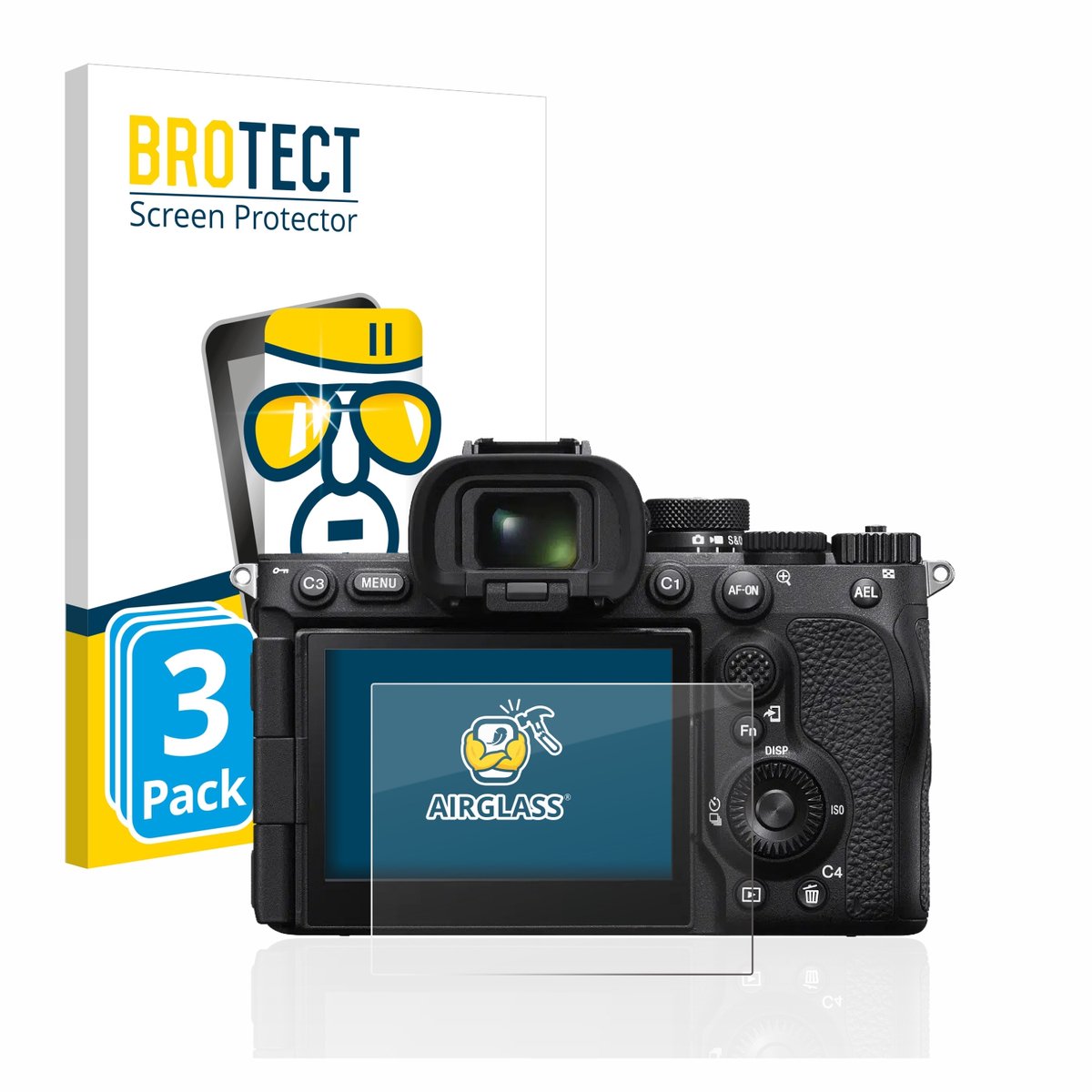 Screenprotector 3 Stuks voor Sony Alpha 7R V / a7R V Beschermglas transparant