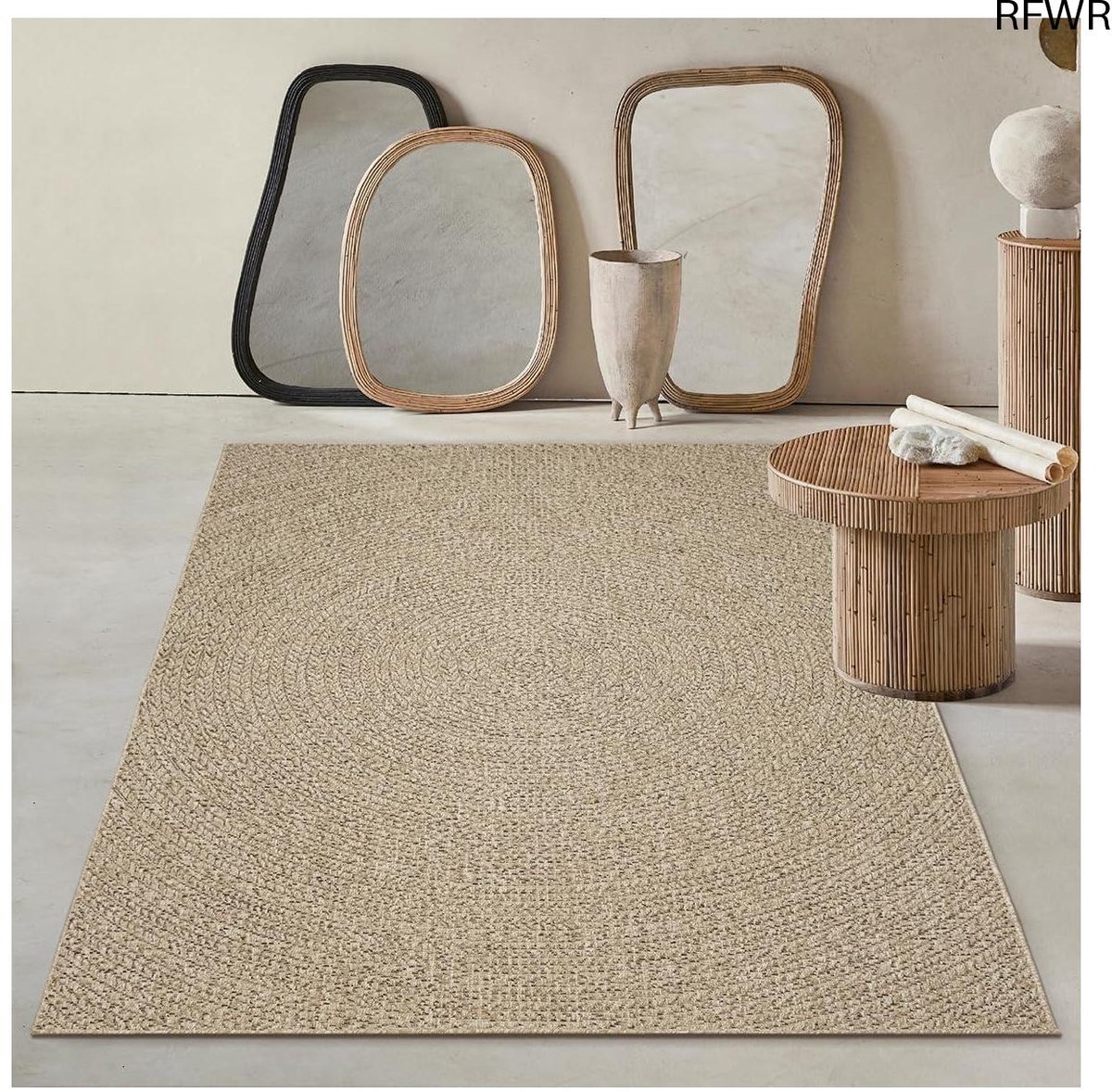 Weerbestendig tapijt voor binnen en buiten - jute-look, 60 x 90 cm