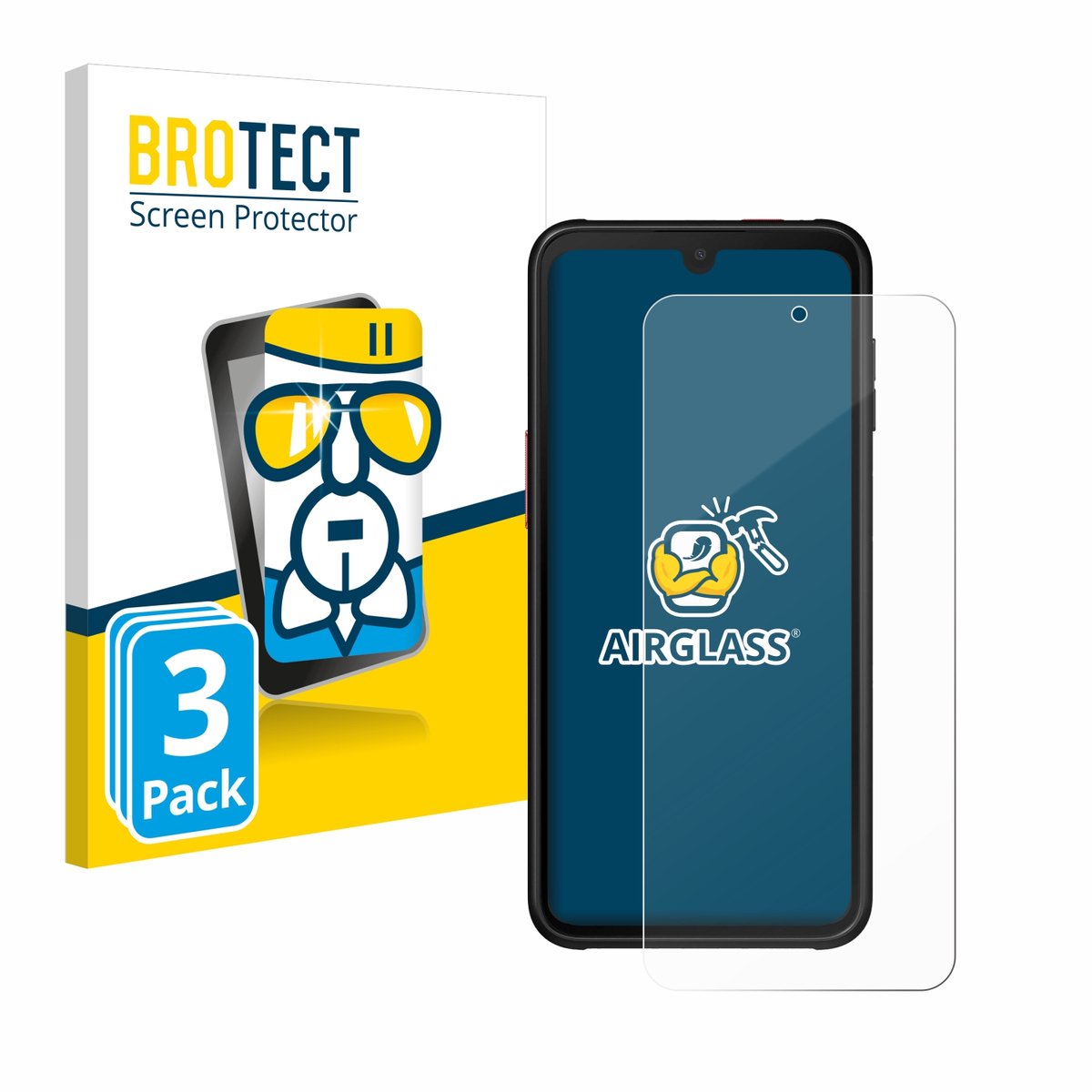 Screenprotector 3 Stuks voor Samsung Galaxy Xcover 6 Pro Beschermglas transparant