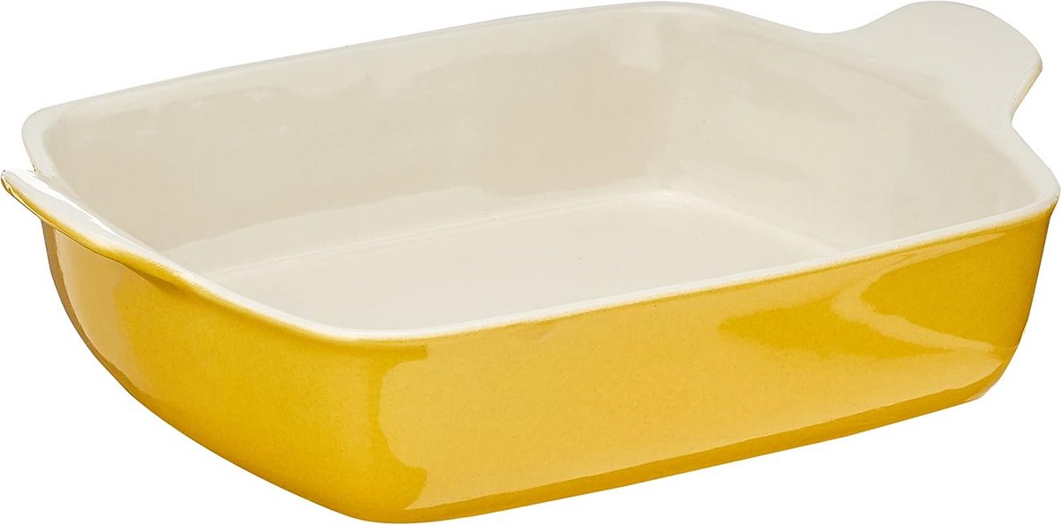 Ovale Ovenschaal Rechthoekig Keramiek 28 x 20,3 cm Geel
