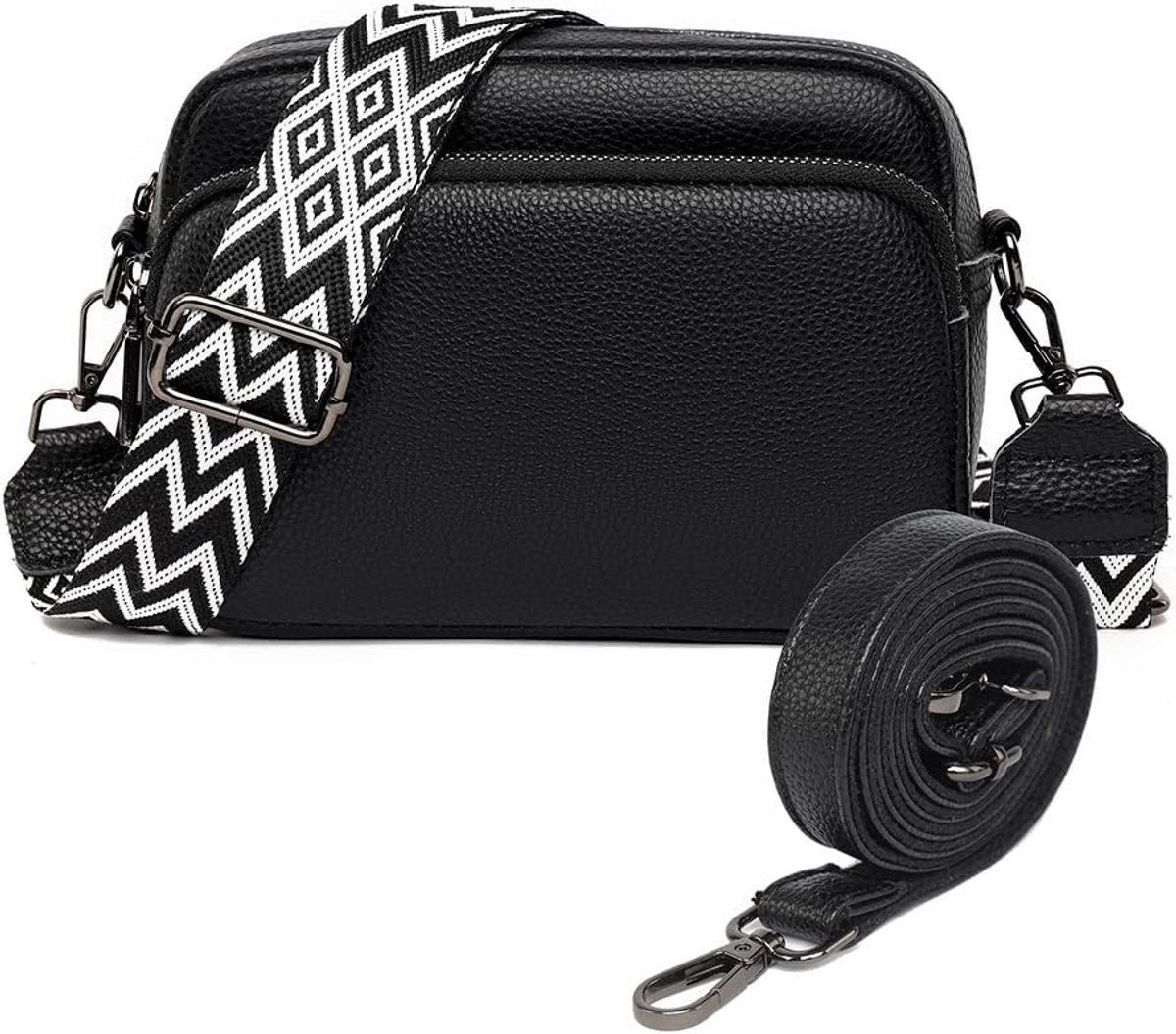 Leren Crossbody Tas voor Dames met Brede Schouderband
