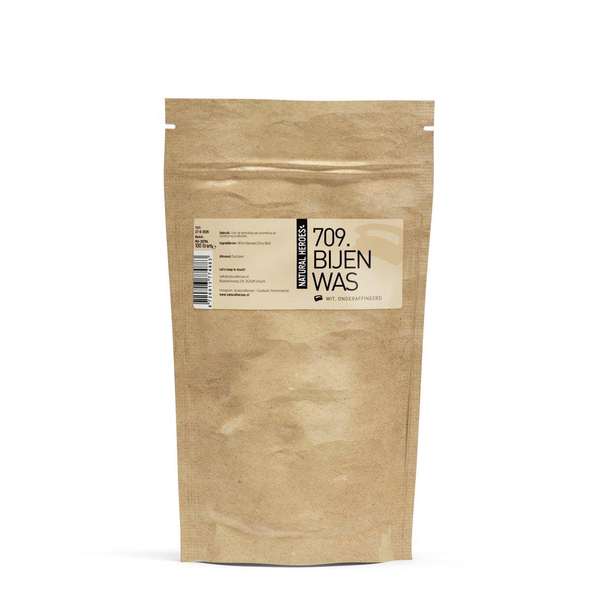 Natural Heroes - Bijenwas (Wit) 100 gram