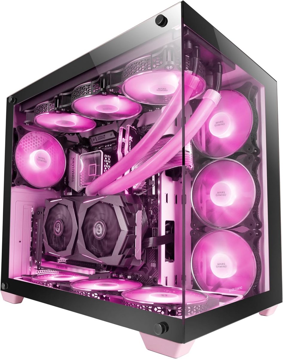 Grote EATX Gaming Tower met Tempered Glass en Modulaire Structuur