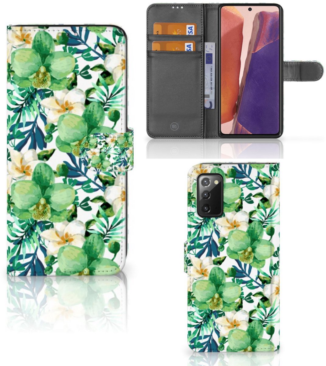 Samsung Galaxy Note 20 Hoesje Orchidee Groen