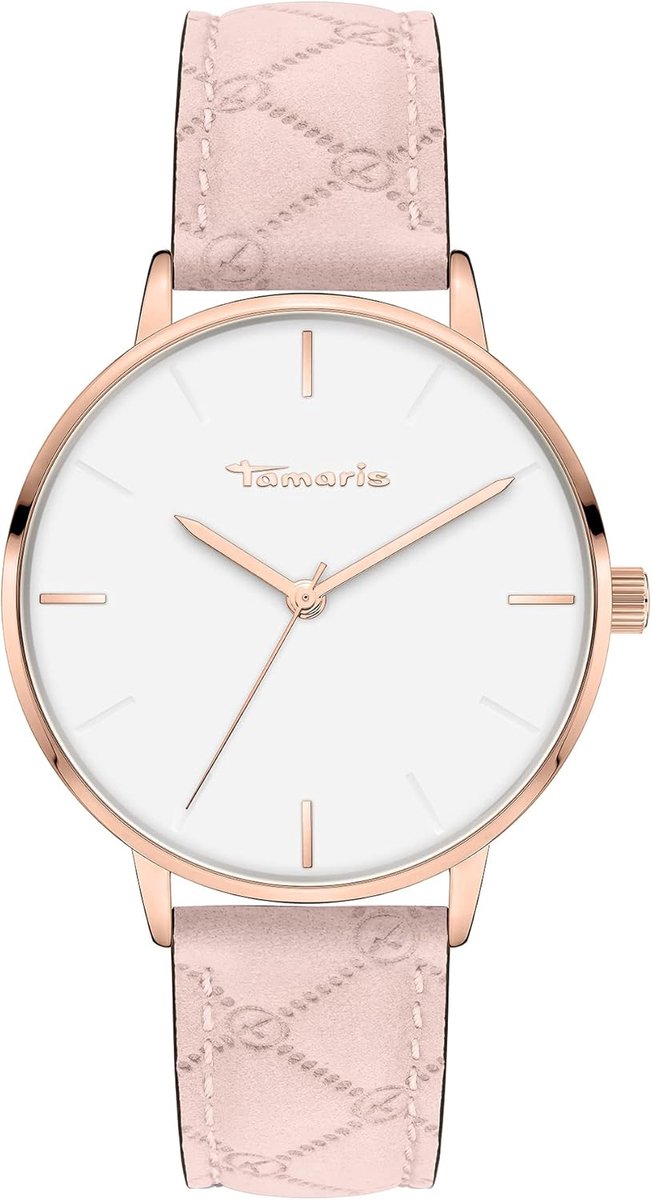 Dameshorloge Roségoud-Roze 36mm - Modern Design met Logomania