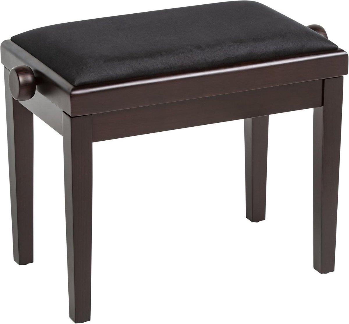 Pianobank met hoogteverstelling en fluwelen bekleding