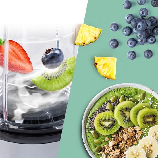 Compacte Smoothie Maker met To-Go Mok - Mini Blender - 8 Functionaliteiten - Vaatwasmachinebestendig - 400 Watt van Princess — afbeelding 2