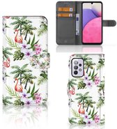 Coque Samsung Galaxy A33 5G Flip Case avec naam Flamingo Palms