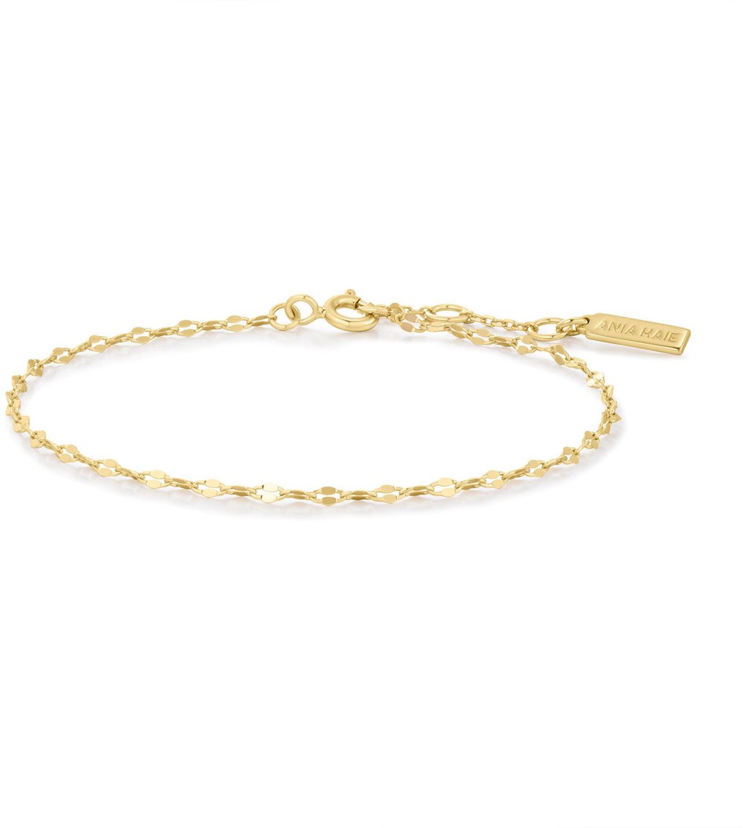 Gold Textured Chain Bracelet S