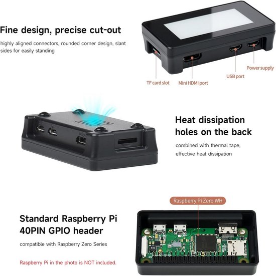 E Ink Display For Raspberry Pi 2.13 inch Touch E-Ink Display voor Raspberry Pi Zero - E-Paper Scherm ...