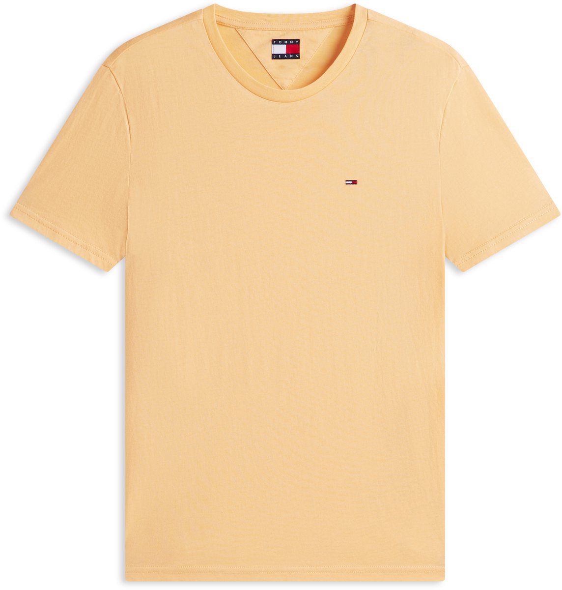 Tommy Jeans T-shirt Tjm Xslim Jaspe Htr Tee Ext Dm0dm20363 Sev Faded Sun Kiss Mannen Oranje