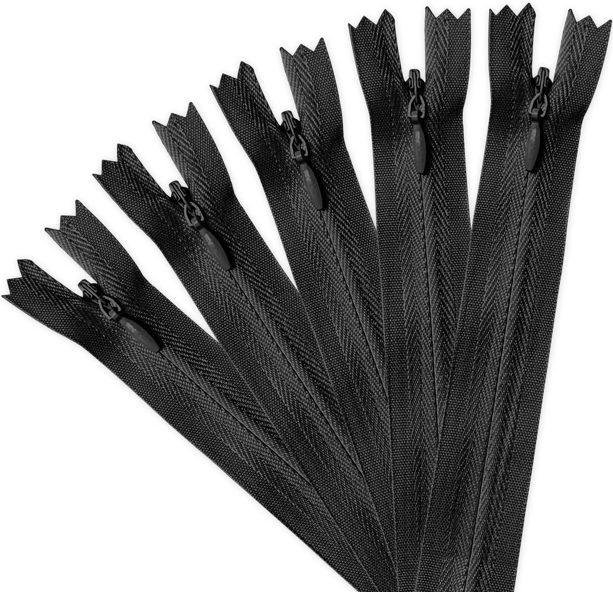 5 Zippers 40 cm - Onzichtbare Ritsen voor Naaiprojecten - Naaigerei voor Ritsherstel