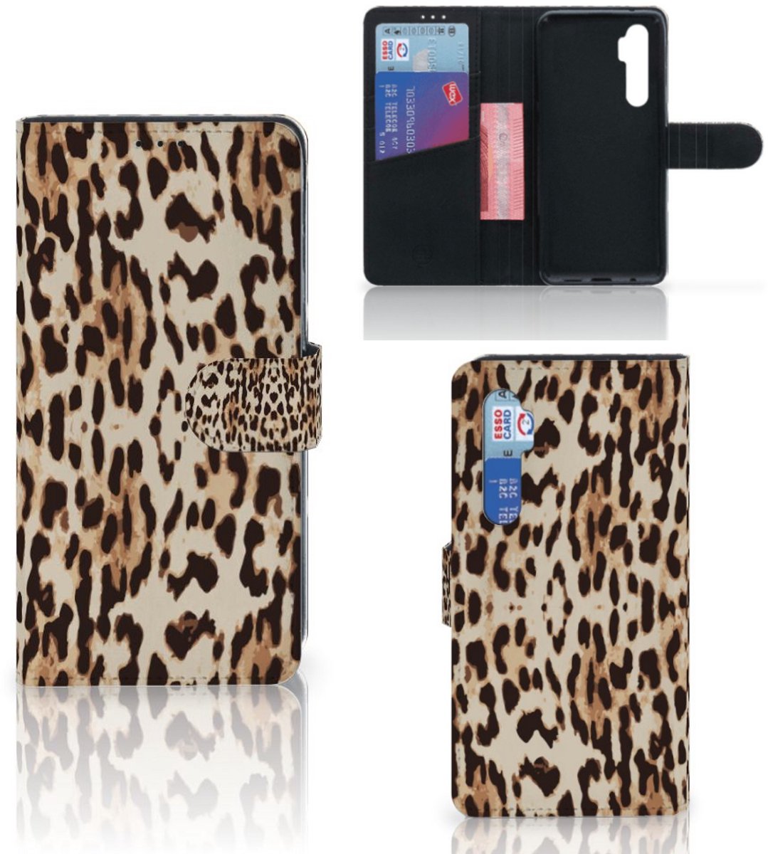 Xiaomi Mi Note 10 Lite Telefoonhoesje met Pasjes Leopard