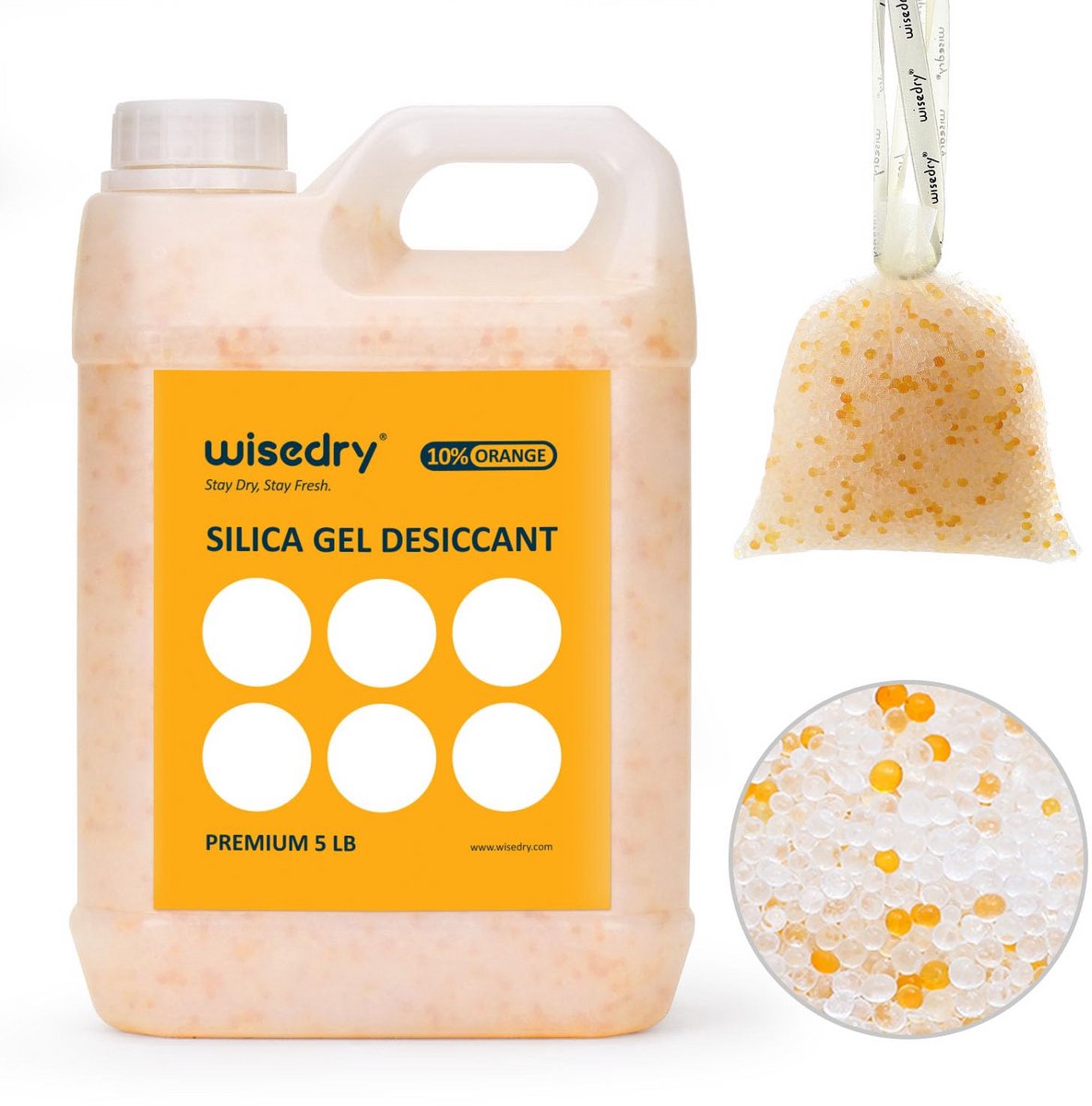 Herbruikbare Silicagelkorrels met Kleurindicatie - 2,2 kg Droogmiddel in Bulkverpakking