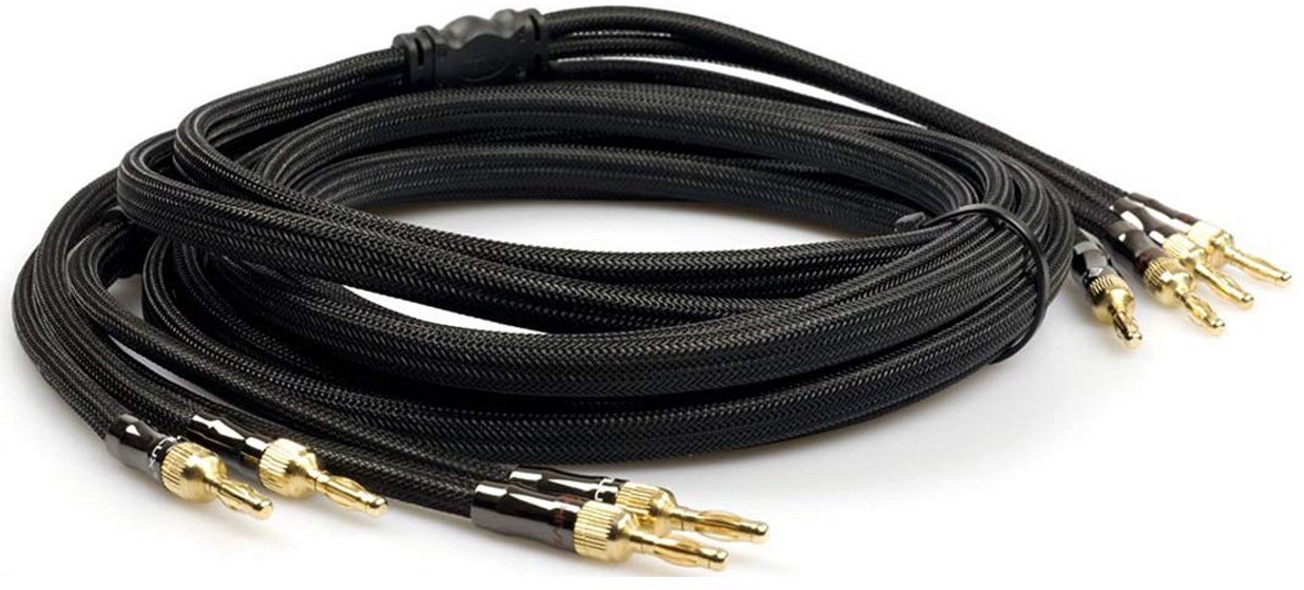 High-end HiFi luidsprekerkabel, Uitschroefbare Banaanstekker, 4 m