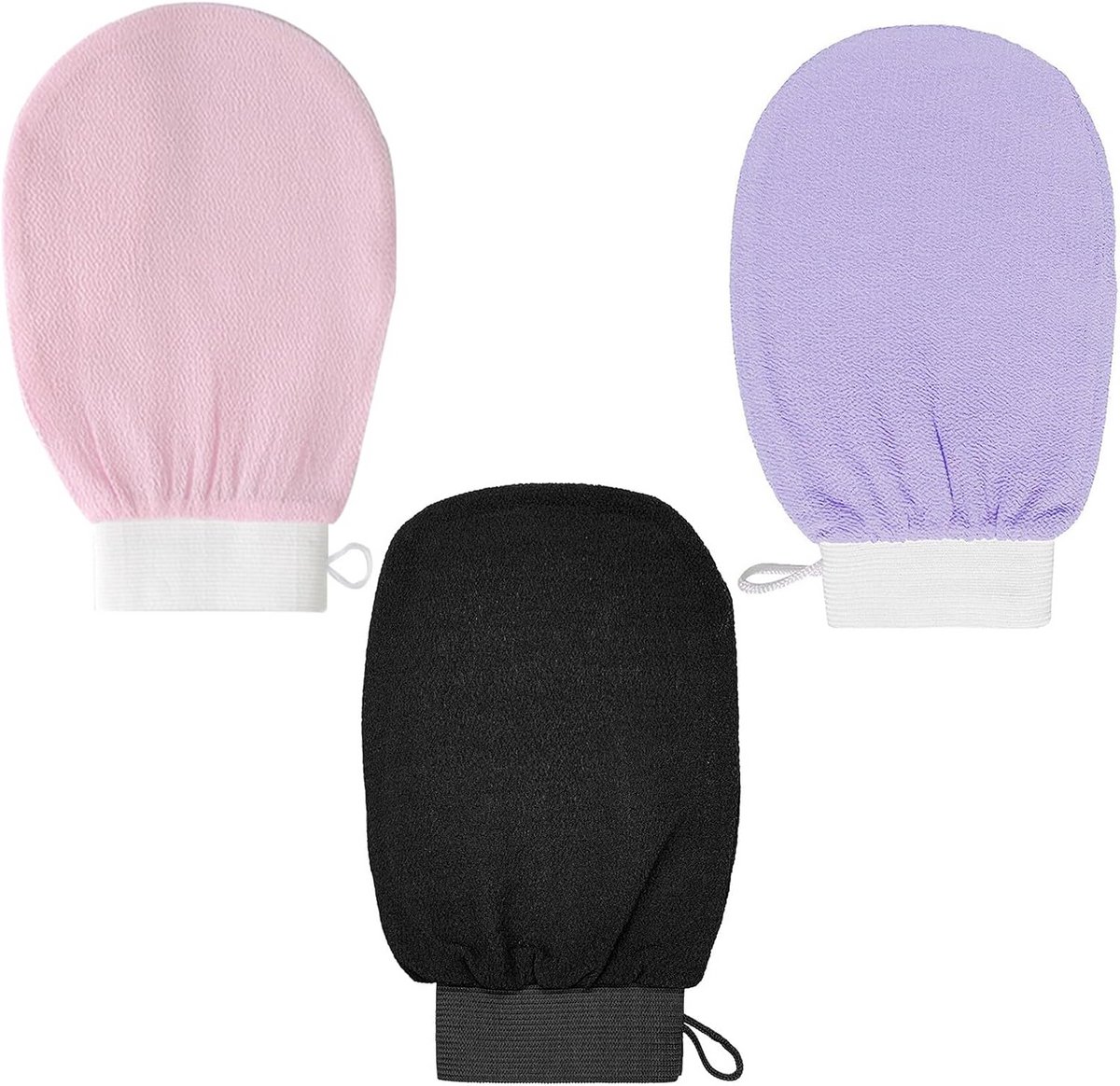 Exfoliërende Handschoenen voor Dode Huidverwijdering - 3 Stuks, Bad SPA en Douche
