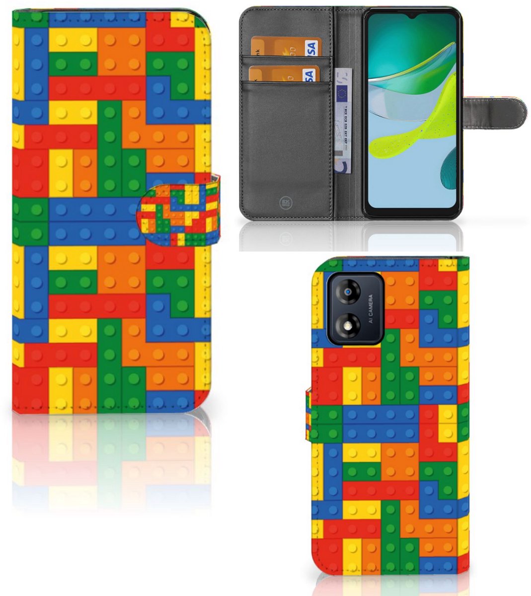 Motorola Moto E13 4G Telefoon Hoesje Blokken