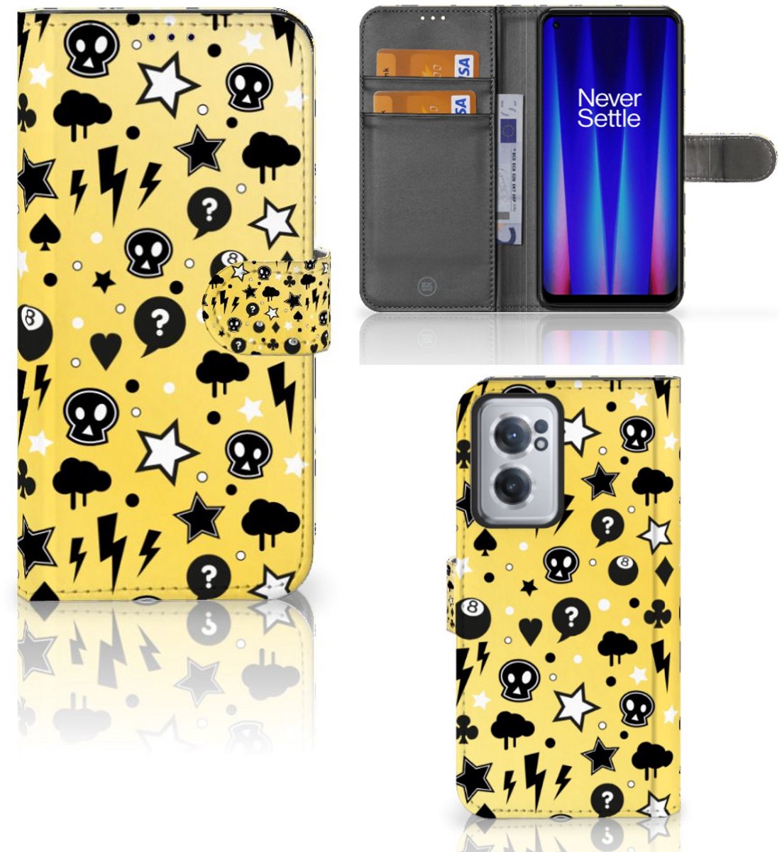 Telefoonhoesje met Naam OnePlus Nord CE 2 Punk Geel