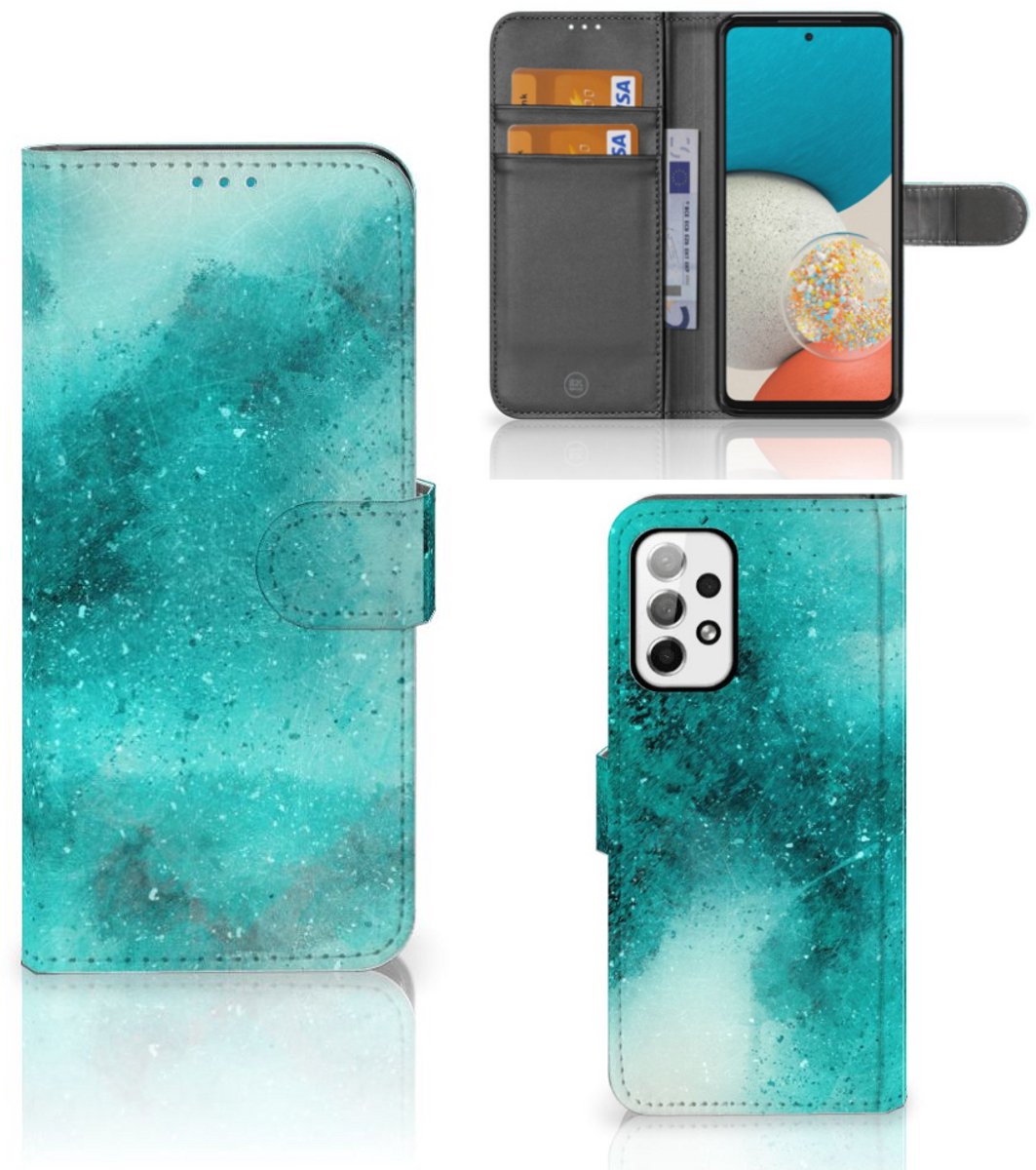 Hoesje Samsung Galaxy A73 5G Painting Blue