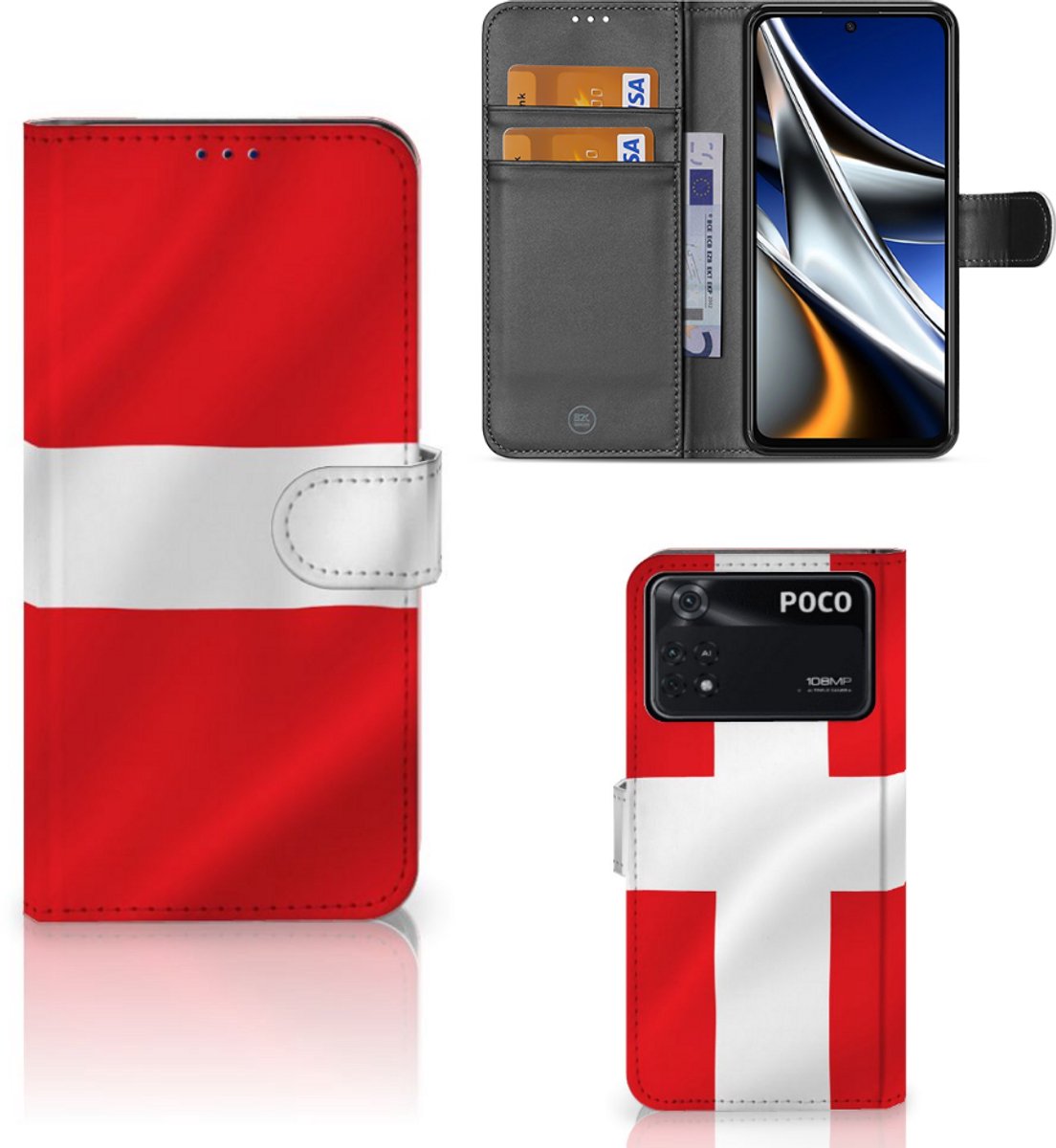 Boekhoesje voor Xiaomi Poco X4 Pro 5G Bookstyle Case Denemarken