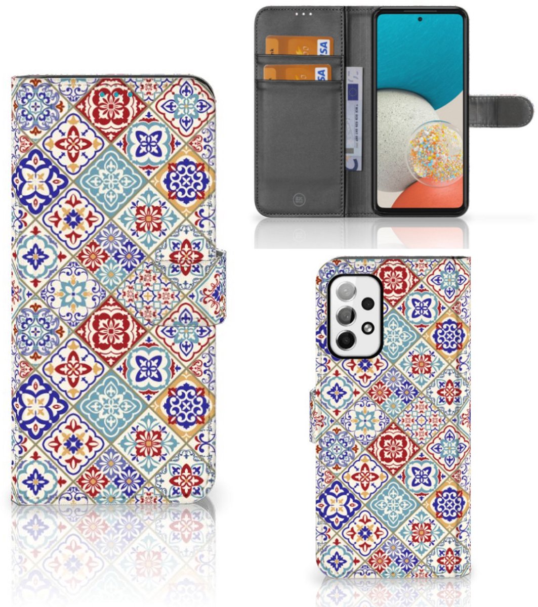 Samsung Galaxy A73 5G Bookcase Tiles Color