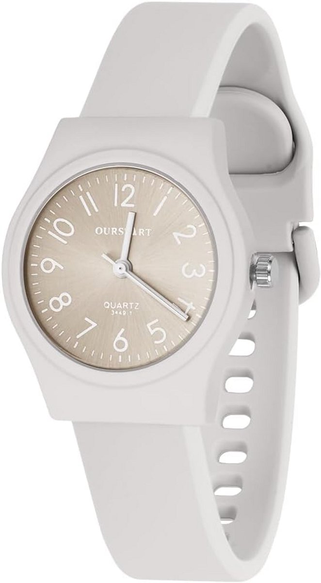 Dameshorloge - Analoog Quartz Horloge met Siliconen Band - Sportief en Elegant - 38mm